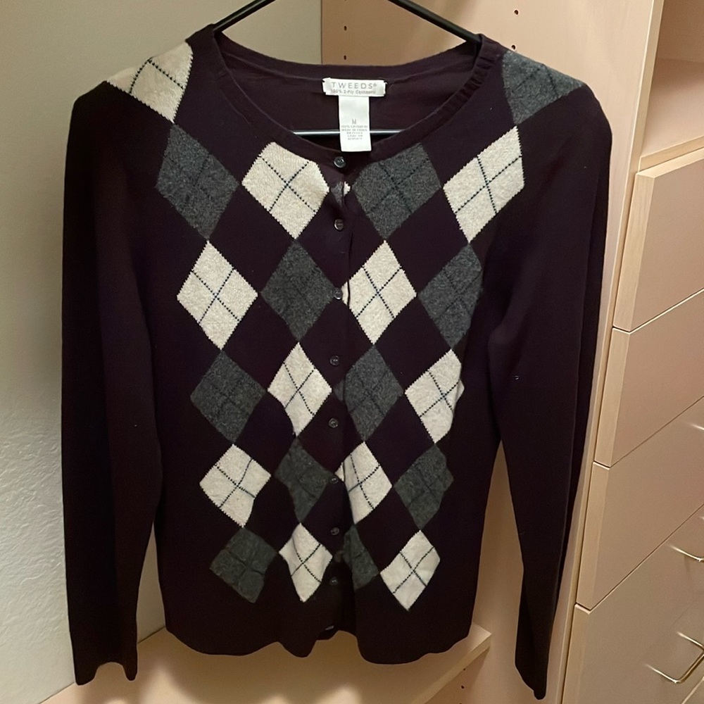 Tweeds Cashmere Argyle Cardigan